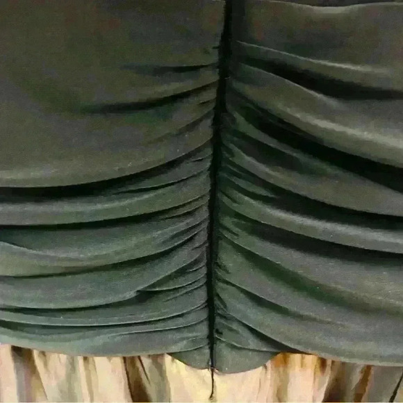 ELIZA J BLACK FIT & FLARE Cuff 3/4 Sleeves V Neck Ruched Waist Sz 14P - Picture 10 of 15